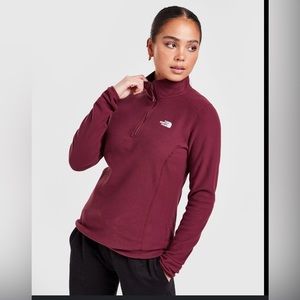 Purple The North Face Zip up Fleece Top- Size XS